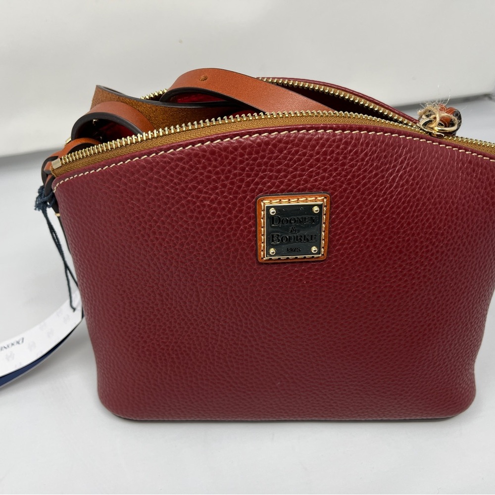 Dooney & Bourke Wine Leather Crossbody Bag